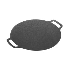 35cm Thick Cast Iron Frying Pan Flat Pancake Griddle NonStick Induction Cooker Compatible Open Flame BBQ Grill Pot