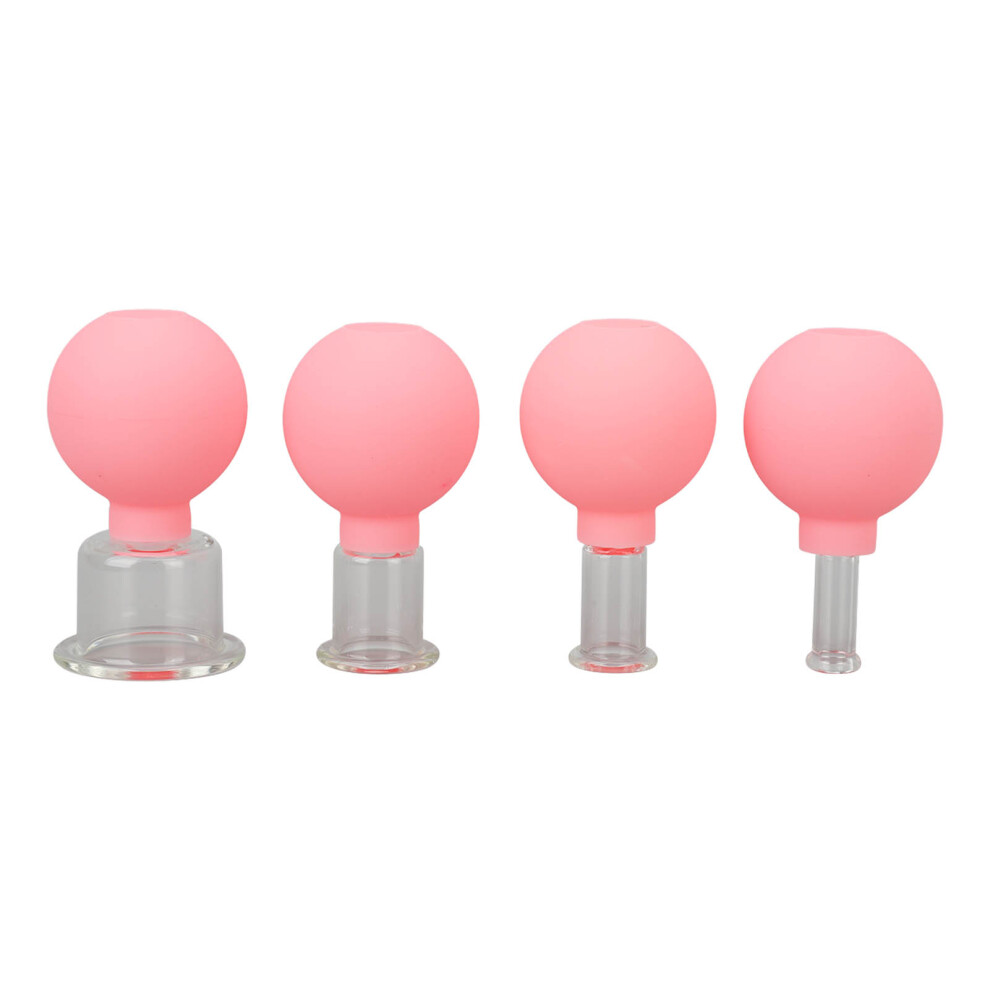 Massage Cups For Eyes Back Arms, Glass Cupping Set Silicone Vacuum Suction, Improve Facial Skin Muscle Relaxation And Anti Cellulite