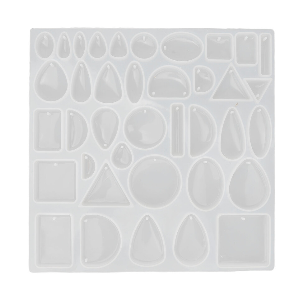 Silicone Resin Molds, Resin Jewelry Molds for Crafting Pendants and Earrings, Pendant Earrings Necklace Keychain Mould with Reusable and Delicate Des