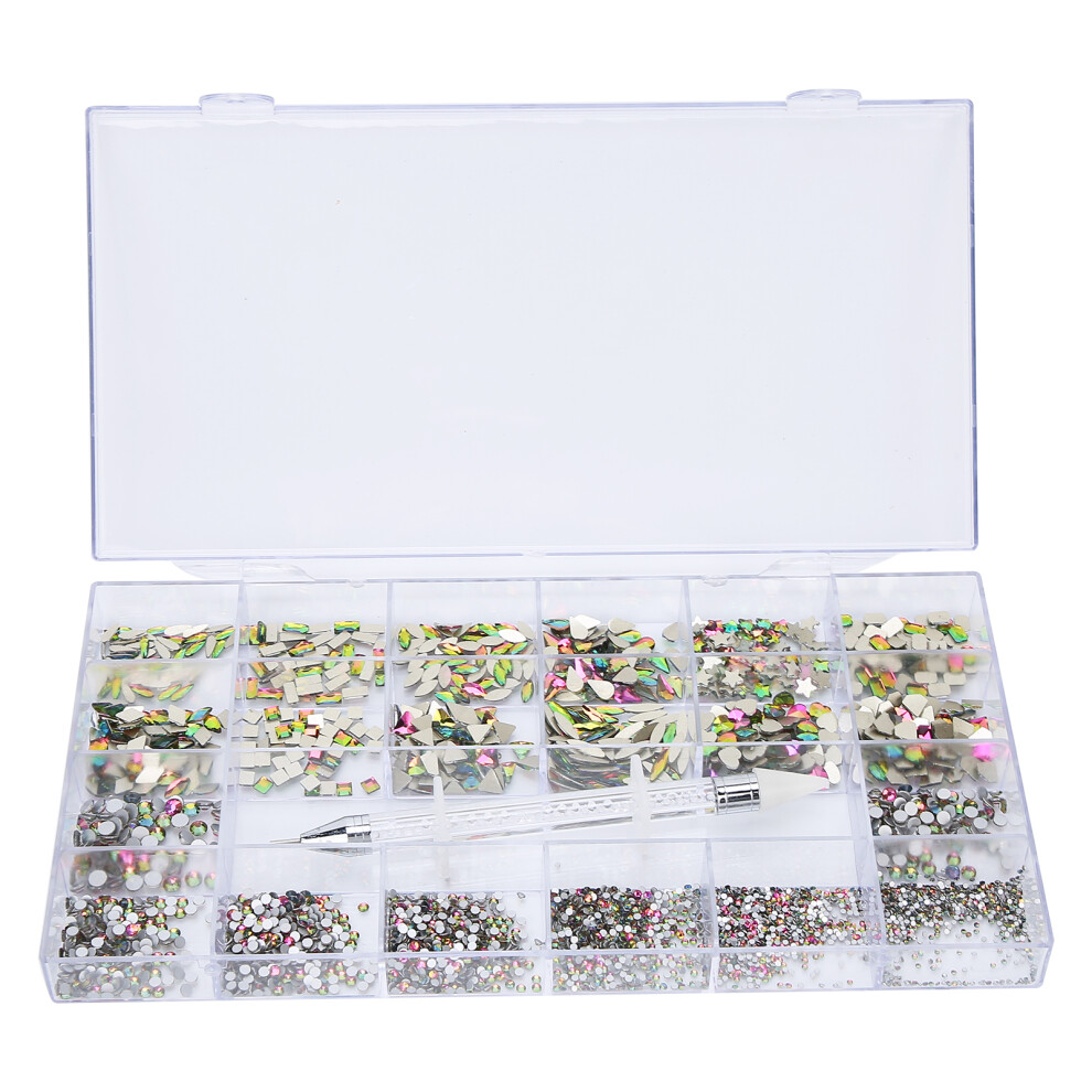Nail Art Kit With Rhinestones Premium Flatback Crystals Multi Faceted Sparkling Gems In Various Sizes Horse Eye Rhinestones Included Versatile