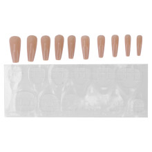Faux ongles acryliques réutilisables à pression, offrant une couvrance impeccable et des outils à tête en acier inoxydable inclus. Kit de