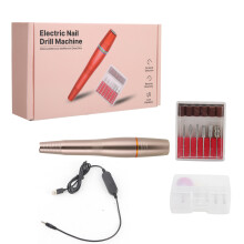 Kit de găurit electric pentru unghii USB, design portabil pentru manichiură și pedichiură, viteză reglabilă și temperatură redusă,