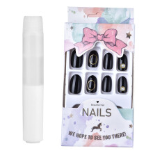Milieuvriendelijke materialen: Herbruikbare acrylnagels voor vrouwen, feestelijke nail art die gemakkelijk aan te brengen is, lang meegaat en