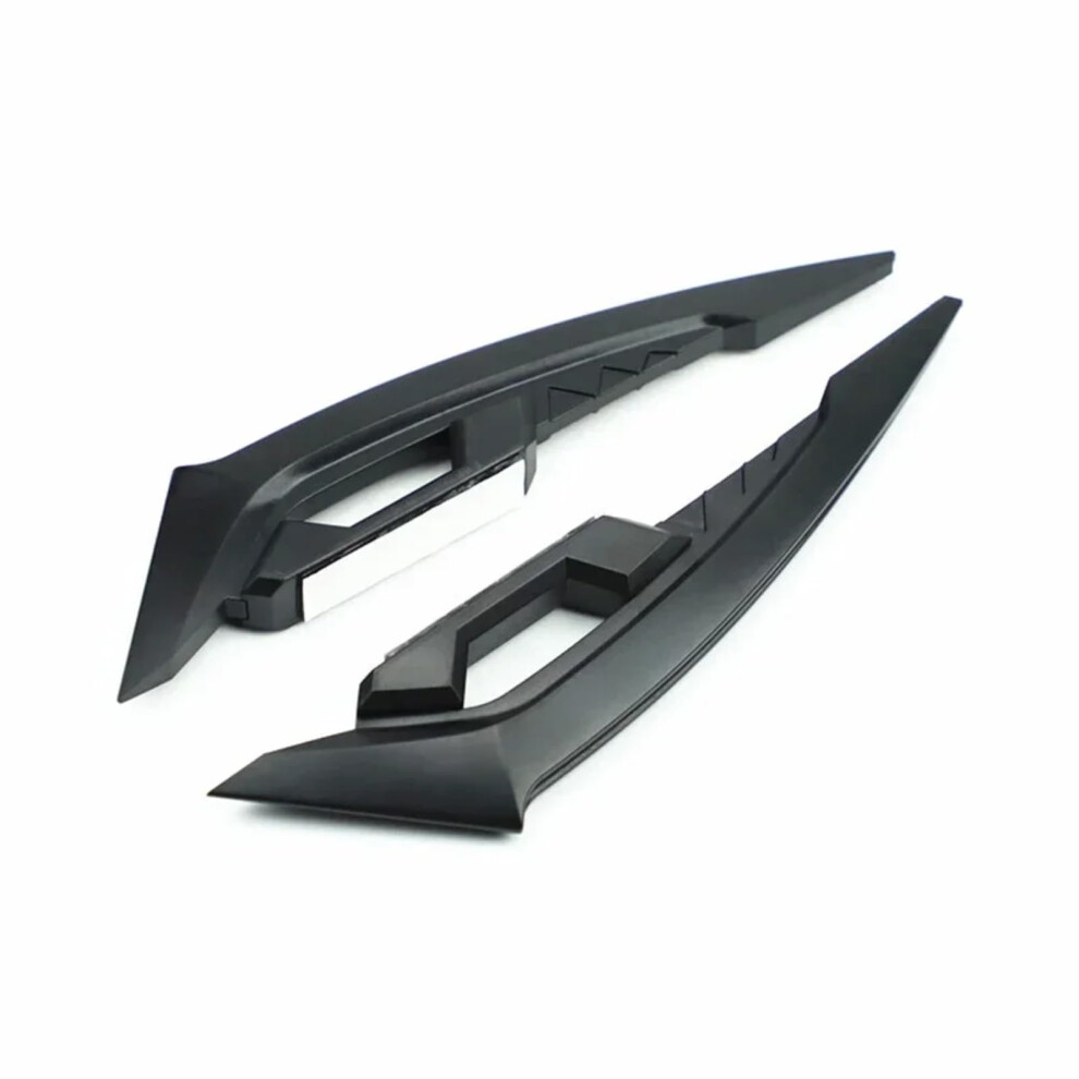 Motorcycle Winglets And Side Spoilers 2Pcs Abs Fairing Wind Noise Reduction Sporty Aerodynamic Design Black 9189345426810