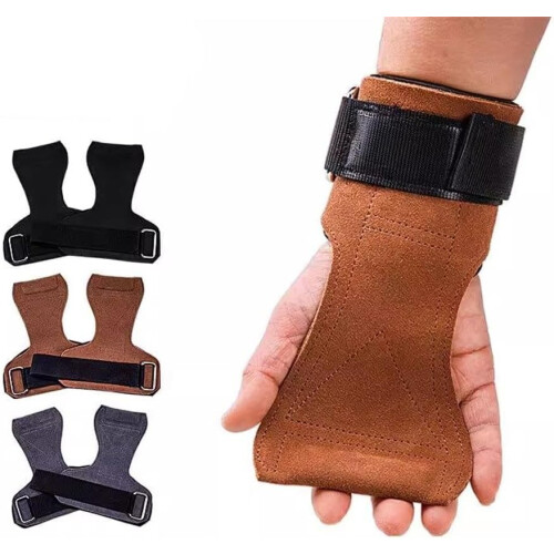 Palm Guards WearResistant Leather Palm Protectors For PullUps Bar Training And Wrist Support Grey 2