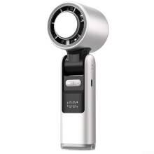 100 Turbos Mini Speed USB Fan with Digital Display Outdoor Camping Travel White Portable Desk USB Fan