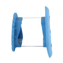 Tappetino rotondo staccabile per la pulizia delle spazzole da trucco, blu, 11,5x11 cm