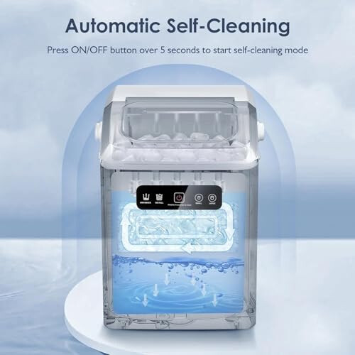 Countertop Ice Maker with SelfCleaning, Quiet Operation, 2 Cube Sizes for Home or Office 2