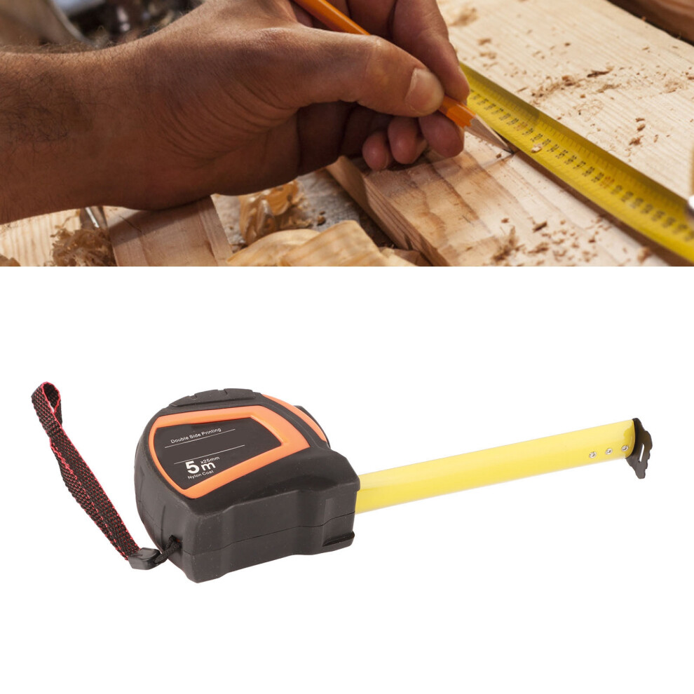 Steel Tape Measure 5M Abs Black Orange Locking, Woodworking & Construction 9311378106616