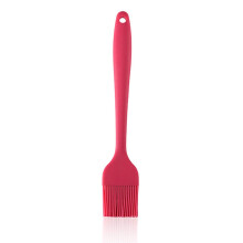 Silicone Basting Brush Heat Resistant for BBQ and Baking with Ergonomic Hanging Handle Rose Red