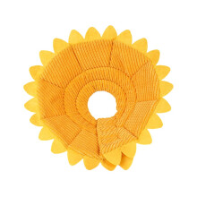Sunflower Pet Recovery Collar Sunflower Shape, Cloth Material, Size M, Cat Cone Collar, For All Pets