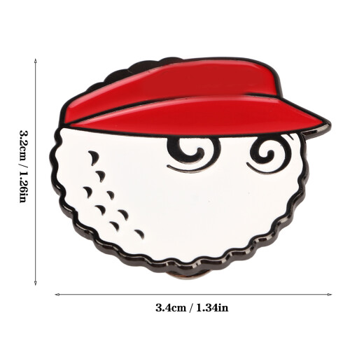 Marqueur de balle de golf rouge compact avec clip – Facile à transporter 1