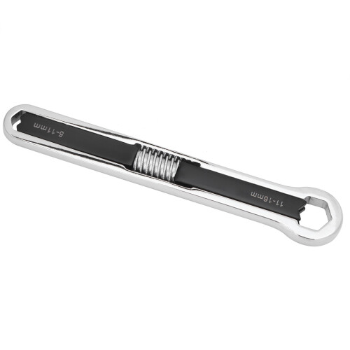 Solid Alloy Steel Open-End Wrench, Adjustable, 11-16mm
