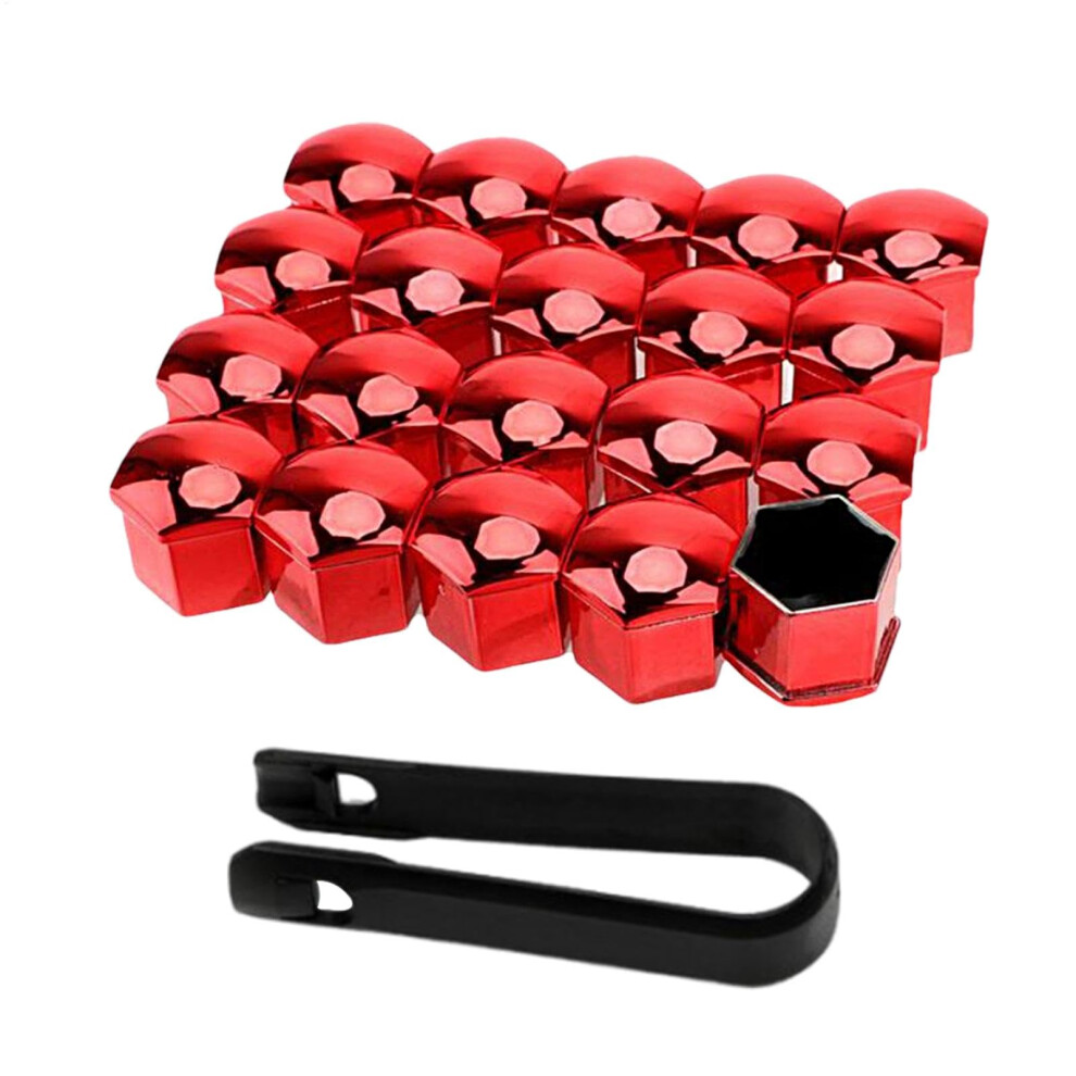 Wheel Nut Covers 17Mm Set With Removal Tool, 20Pcs Faderesistant Dustproof Lug Nut Caps For Cars 9199774420204