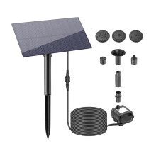 Solar Water Fountain Pump 1.5W with Suction Cup, Energy Saving for Pond, Pool and Garden