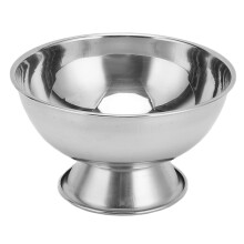 Taza de postre portátil y ligera, elegante diseño, tazón de acero inoxidable con base antideslizante, vajilla doméstica segura y bien hecha para
