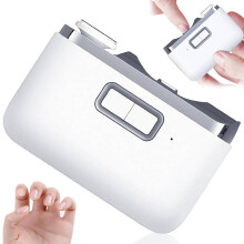 Easy to Operate Electric Nail Clippers, 2 in 1 Design Rechargeable Nail Trimmer with LED Light, Adjustable Speeds and Low Noise Performance, Portable