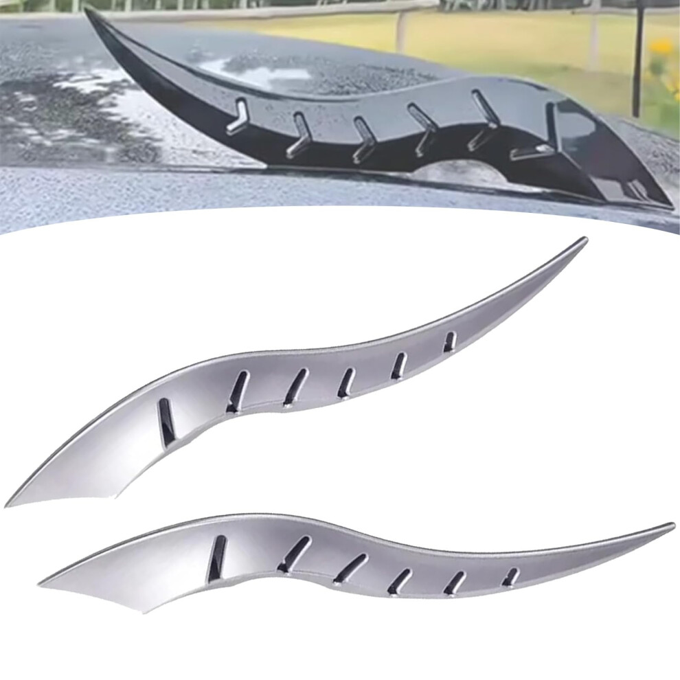 Car Roof Dragon Horns Nodrill Gothic Style Weatherresistant For Suv Sedan Hatchback Silver 9094768677650
