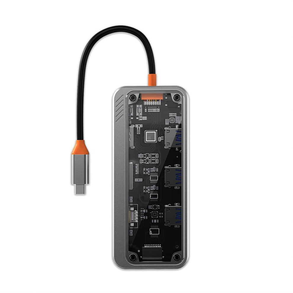 10 In 1 Usb C Docking Station With Fast Charging And Gigabit Ethernet Multiport Hub For Laptop 9199774421225