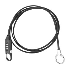 Portable Black Bicycle Password Lock with Steel Cable 180cm
