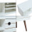 Meuble TV - HELLOSHOP26 - 130x40x66 cm - Blanc - 3 Compartiments - Design Moderne 5
