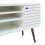 Meuble TV - HELLOSHOP26 - 130x40x66 cm - Blanc - 3 Compartiments - Design Moderne 4