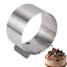 Adjustable 4 Inch Stainless Steel Mousse Cake Ring for Baking Pastry and Dessert Mold