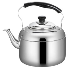 Whistling Tea Kettle Stainless Steel Teapot With Handle Stovetop Water Boiler Pot 6L Silver