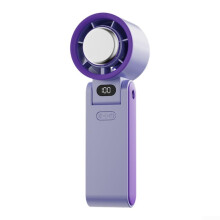 Neck Hanging USB Fan Speed 100 Settings Handheld Cooling Device Portable For Outdoor And Indoor Use Purple
