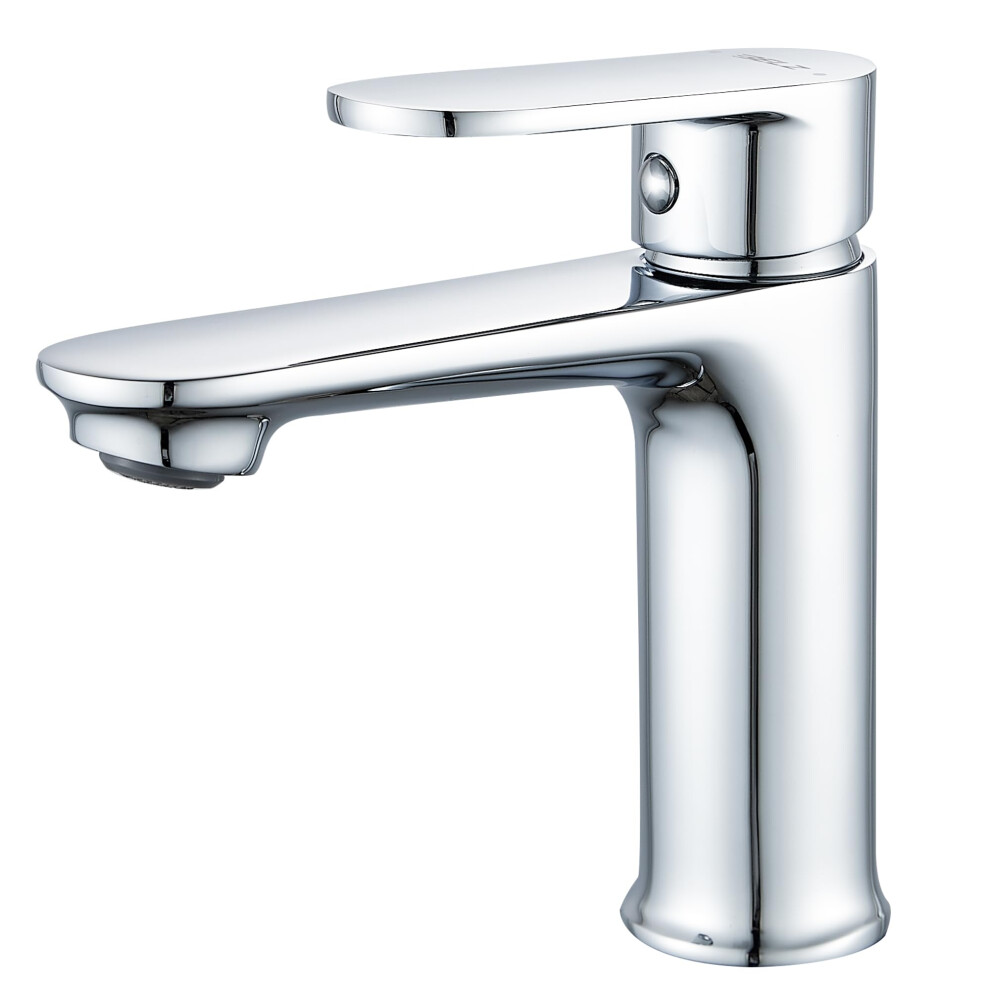 Bathroom Sink Tap, Basin Mixer Taps, Arc Spout, Monobloc Chrome, Traditional Bathroom Style 9187378720707