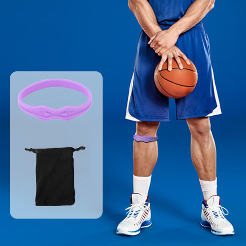 Cinghia di supporto per rotula in silicone per basket e corsa - Viola 1