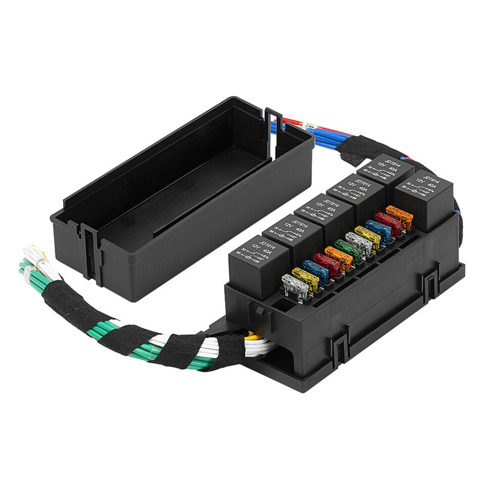 12V Fuse And Relay Box With 6 Relay Slots And 11 Atc/Ato Fuse Holder For Automotive Wiring 9199774422659