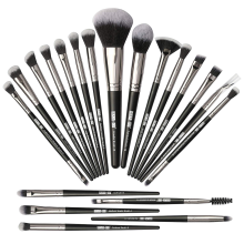 Pinceaux de maquillage pour peaux sensibles, lot de 20 pinceaux synthétiques de qualité supérieure pour fond de teint, poudre et correcteurs,