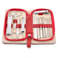 Gezichtsverzorgingsproducten, professionele manicurekit van chirurgisch roestvrij staal, reisvriendelijk ontwerp en leren etui, ideaal cadeau voor