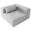 Beliani BRANDE Corner Seat Symmetrical Grey 6