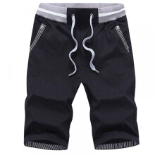 Herreshorts med afslappet look, lette, hurtigttørrende strandshorts med elastisk talje og snøre, bløde, behagelige, åndbare træningsshorts til