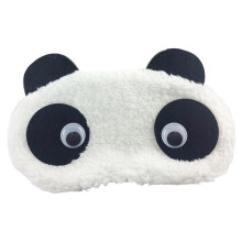 Sleeping Mask for Kids and Adults, Cute Design Plush Fabric Eye Cover with Cartoon Panda Pattern, Soft Plush Sleep Blindfold for Travel Home Nap,