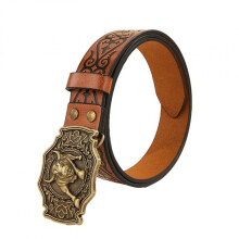 Ζώνη από δέρμα PU Western Cowboy, ρυθμιζόμενο λουράκι μέσης με λουλουδάτη χάραξη και