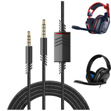 Gaming Headset Audio Cable Replacement, Nylon Braided Cable with 3.5mm Connectors, Inline Mute Function for Astro A40 A40TR A10, Compatible with PS5
