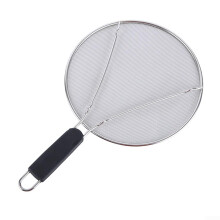 Multipurpose Oil Net Splatter Guard Stainless Steel With Handle Attachment Fits Pan Sizes Grease Protection 25 Cm