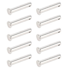 10Pcs Stainless Steel M8x40mm Round Clevis Pins Flat Head for Linear Moving Parts
