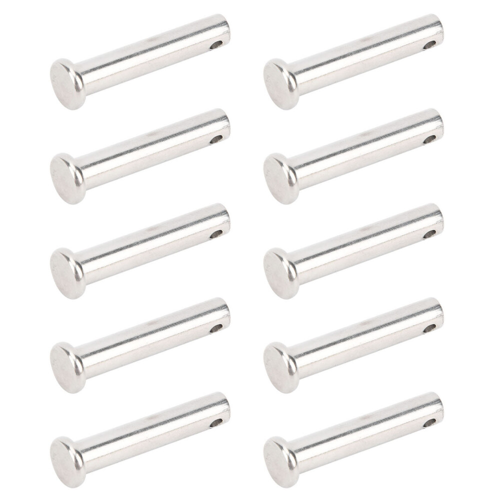10Pcs Stainless Steel M8x40mm Round Clevis Pins Flat Head For Linear Moving Parts 8731378120442