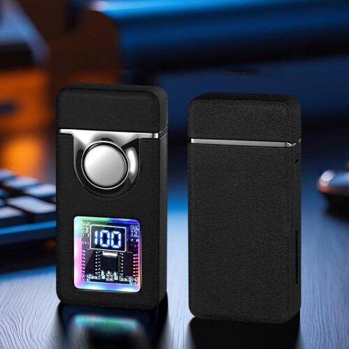 2025 Neues Upgrade Creative Dual Flame Windproof Lighter MultiMode Ignition DoubleFlame Gas Lighter BlackB