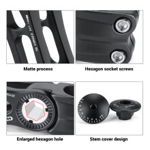 Verstellbarer Aluminiumlegierung Mountainbike-Gabelschaft 140 mm-190 mm Schwarz
