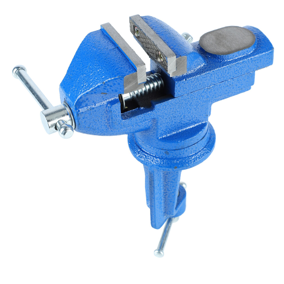 Heavy Duty Blue Bench Vise 50Mm Jaw, 360 Rotation, Cast Steel 5061381713076