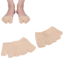 Atmungsaktive Baumwoll-Zweikappensocken ohne Fersen, Schweißabsorbierende Polster