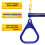 Heavy Duty 47'' Trapeze Swing Set with Adjustable Chains 220.5 lb Max 2