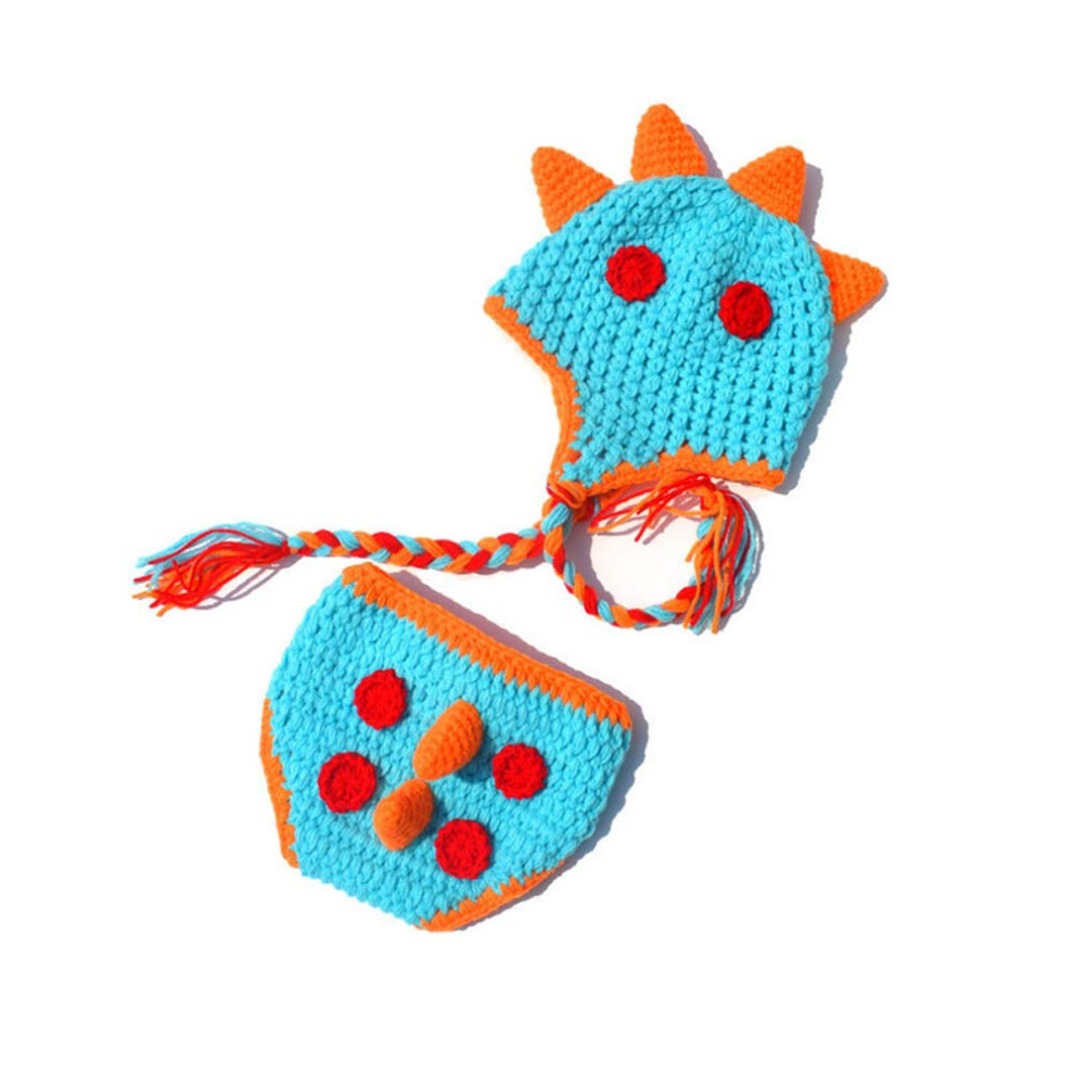 Handmade Knitted Costume Infant Dinosaur Shorts, Newborn Photography Prop, Infant Knitwear, Size Newborn 9187378721940