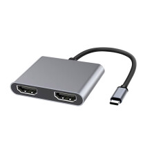 USB C Hub with 4K HDMI Output, MultiPort Expansion Dock, Aluminum Alloy Adapter for Monitors
