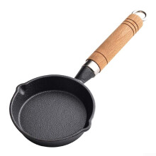 Small Cast Iron Skillet 11x3cm for Steak and Breakfast with Efficient Heat Distribution